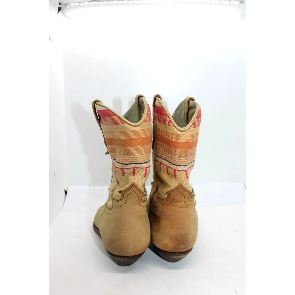 Seychelles Vintage Southwestern Blanket Print Short Boots sz 6.5M